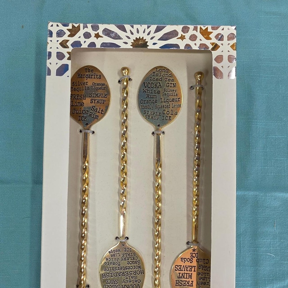 Gold Tone Decorative Bar Spoons